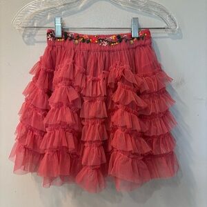 Mini Boden Ruffle Tulle Mini Skirt Girls Kids Size 6-7 Years